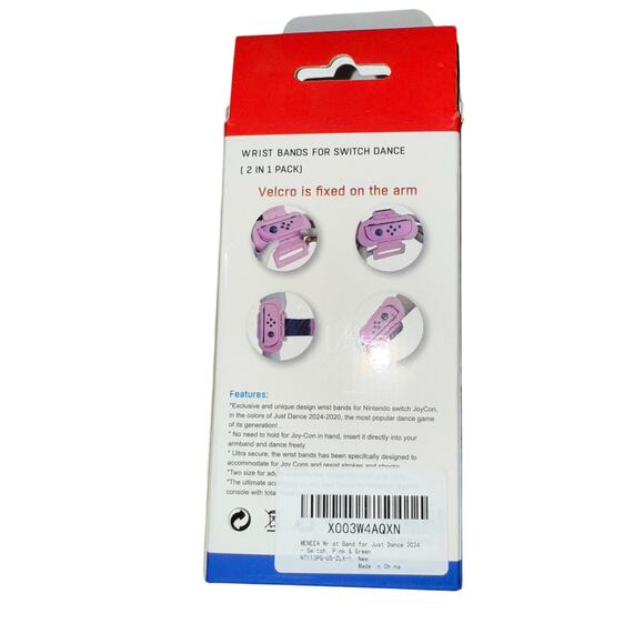 MENEEA Wrist Strap Adjustable Wrist Bands for Nintendo Switch 2 Pack Pink Green - Picture 4 of 5